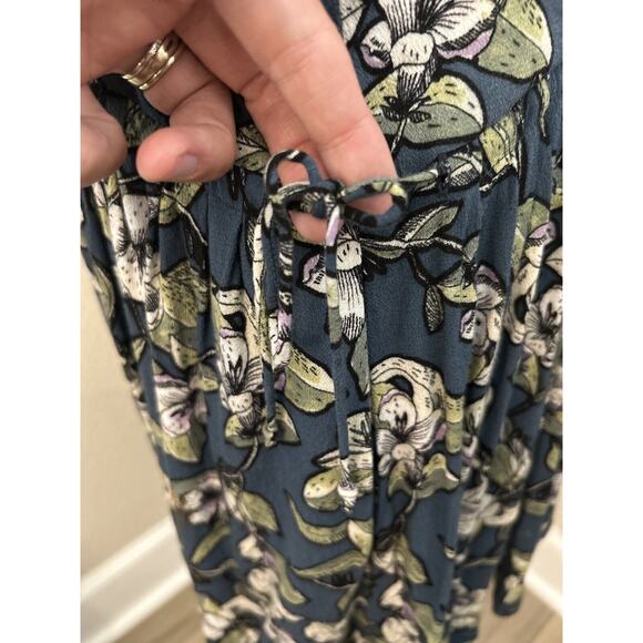 Free People Dear You Blue Floral Lined Mini Dress with pockets Size Small - Picture 7 of 9